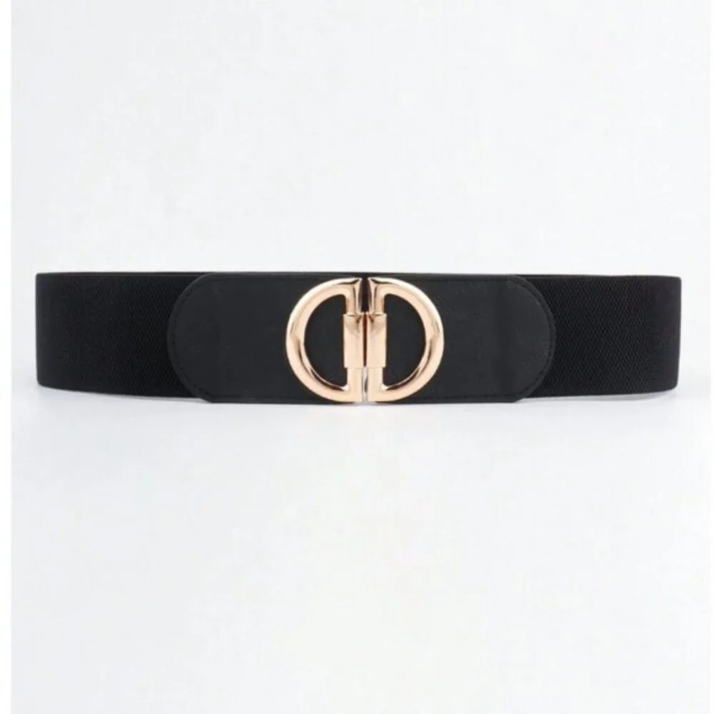 D Elastic Belt Wide Belt Black